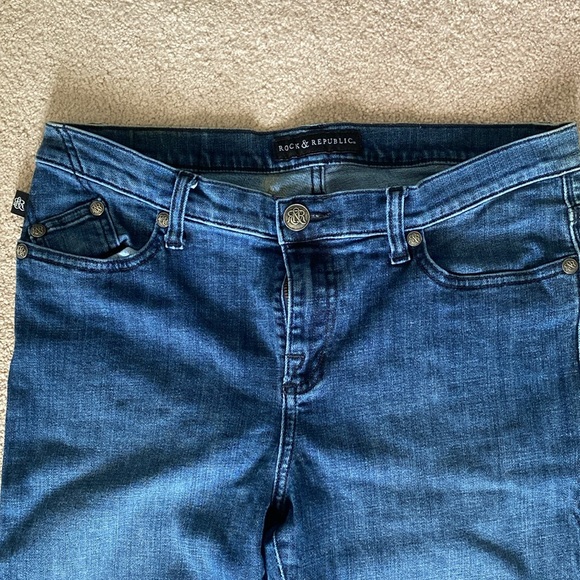Rock & Republic women’s boot cut Jean, medium wash size 14 - Picture 2 of 8